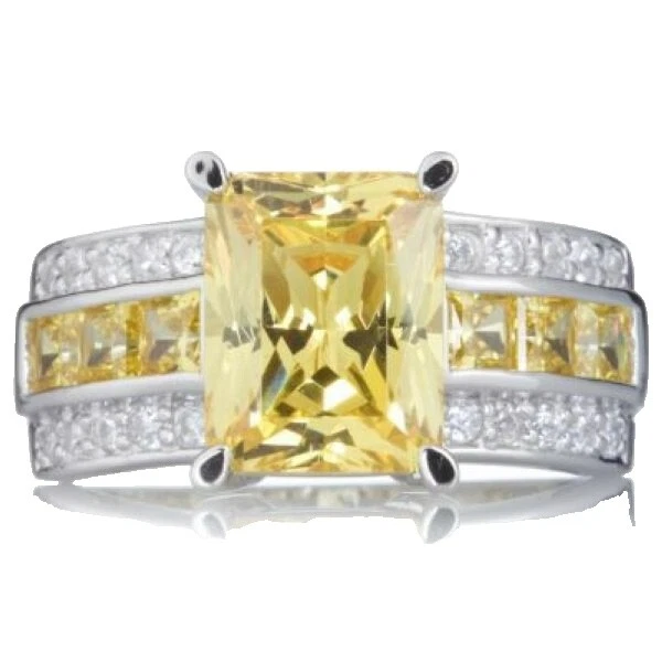 Familia y amigos Anillos de Moda enchapado en oro blanco