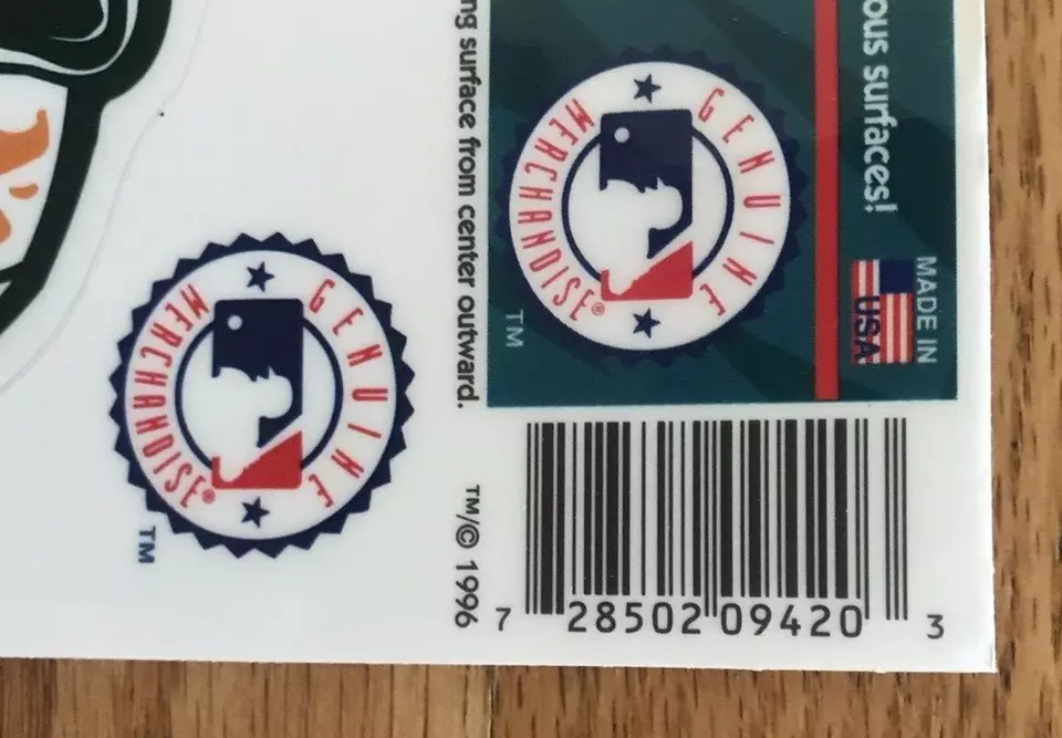 MLB Oakland Athletics A's Car Window Cling 11x17 Lot of 12 sheets 1996 Clings. - Image 2 of 3