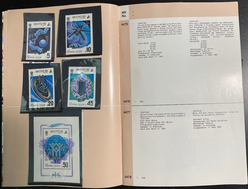 Russia Soviet 1985 Postage Stamps Booklet Complete Year Album 81 Stamps and 7S/S - Picture 5 of 24