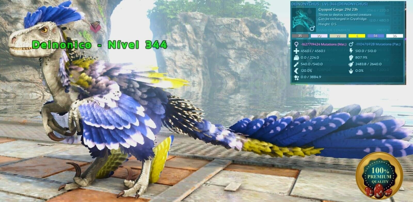 ARK SURVIVAL EVOLVED PVE PS4/PS5 DEINONYCHUS TOP (DEINO)