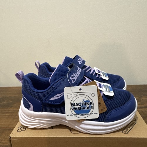 Skechers Dreamy Dancer Blue Purple Lightweight Mesh Shoe for Toddlers 9 - Picture 12 of 15