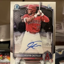 2025 Bowman KEVYN CASTILLO 1st Bowman Chrome Auto Card #CPA-KC - Angels