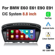8.8" Android Car Stereo GPS Navi CarPlay for BMW E60 E61 E90 E91 3 5 Series CIC