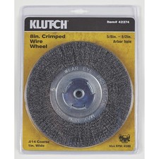 Klutch 8in. Coarse Crimped Wire Wheel Klutch 8in. Coarse Crimped Wire Wheel
