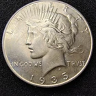 1935 Silver Peace Dollar $1 - Philadelphia -90% Silver- Unc. Cond - Light Toning