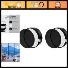 2-Pack HEPA Carbon Air Filter Replacement for Levoit LV-H132 Purifiers 7.5" x 2.