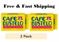 (2 pack) Cafe Bustelo,Espresso Style Dark Roast Ground Coffee,Vacuum Packed 10oz