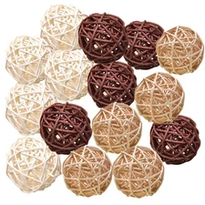 Natural Decorative Wicker Rattan Balls- Vase Filler, House Ornament, Christma...