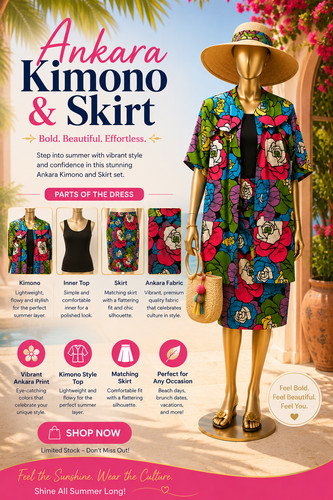 Ankara Kimono & Skirt