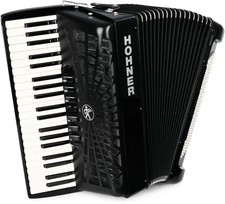 Hohner Bravo III 120 Chromatic Piano Key Accordion - Jet Black