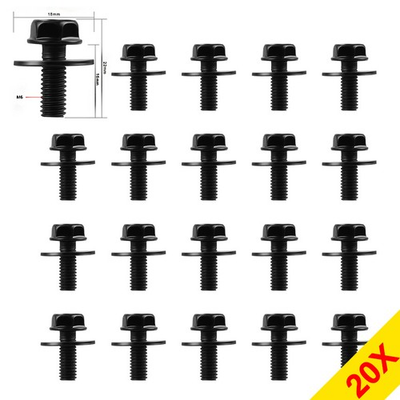 #ad #ad 20X Bolts Fastener Retainer Clips Body Screws Washer For Corolla Tundra Tacoma $11.98