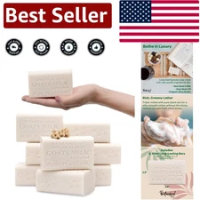 Hydrating Goat Milk Soap 6.6 OZ Bars - Pack of 8, Gentle & Nourishing Formula