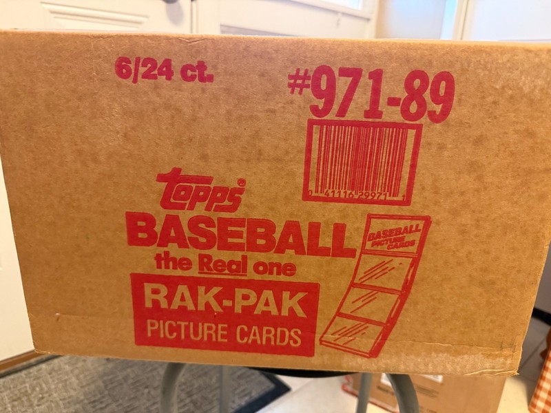 1989 Topps Baseball Rak Pak Rack Pack Sealed Factory Case 6/24 Count #971-89
