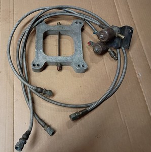 M&M nitrous kit has Plate lines & solenoids vintage untested mm on 1" plate