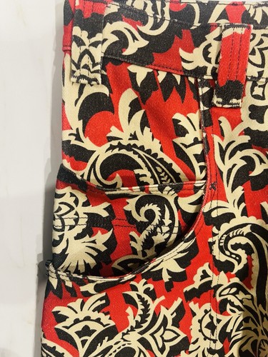 Etro Men’s Red Paisley Jeans Size 32 Waist - Picture 4 of 16