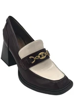 Sam Edelman Women's Quincy Block Heeled Loafer Syrah/Ivory