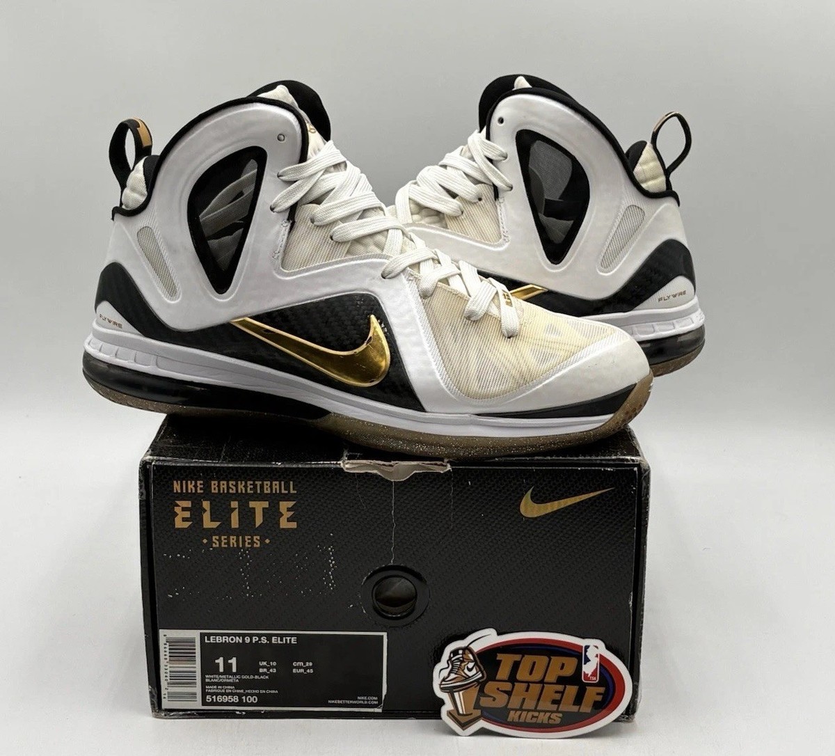 Nike LeBron 9 P.S. Elite Home Authentic Size 11 Used Retro OG NBA