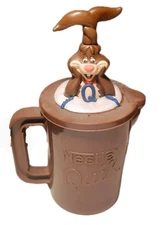 Vintage Nestle Quik Self Stirring Chocolate Milk Mixer Pitcher 1980s Promo 9.5"