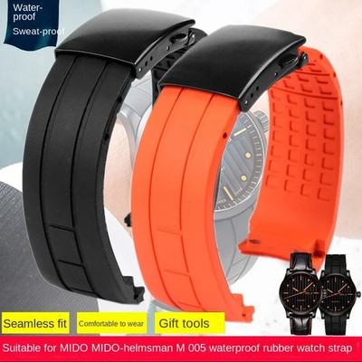 23mm Rubber Watchband Strap for Mido M005.430 M005.614 Citizen Bracelet + Tools