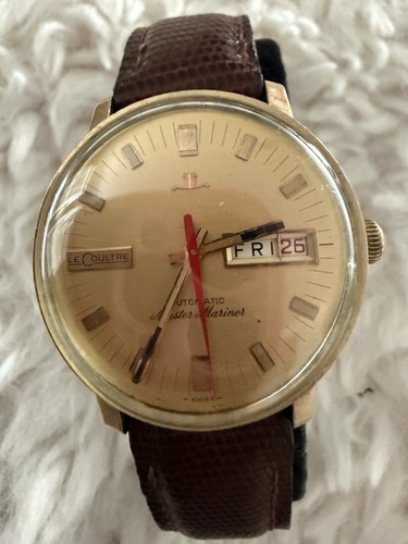 Vintage LeCoultre Master Mariner Automatic Day-Date 10K Gold F...
