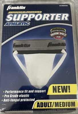 Franklin Athletic Supporter Jock Strap Adult Medium AntiFungal Protection NIB