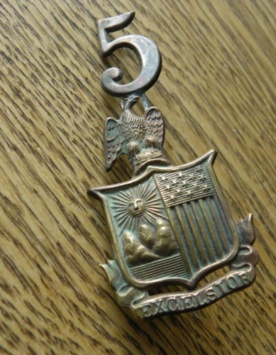 CIVIL WAR ERA NEW YORK 5TH EXCELSIOR BRIGADE KEPI HAT INSIGNIA