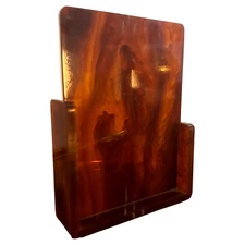 1970s Jaru Modern Fake Tortoise Lucite Italian Rectangulaire Picture Frame