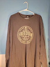 Hot Leathers Mens Freedom Ride Fast Live Hard Motorcycle Shirt