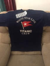 Vintage Wildwood Productions Blue TITANIC Crew T-Shirt Official RMS trademark M