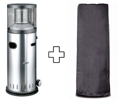 Enders Polo 2.0  Terrassenheizer Gas - Edelstahl (54614) - mit Wetterschutzhülle