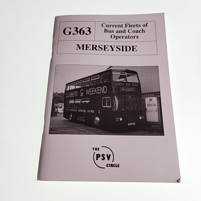 Current Fleets Bus & Coach Operators PSV G363 Merseyside Paperback Book