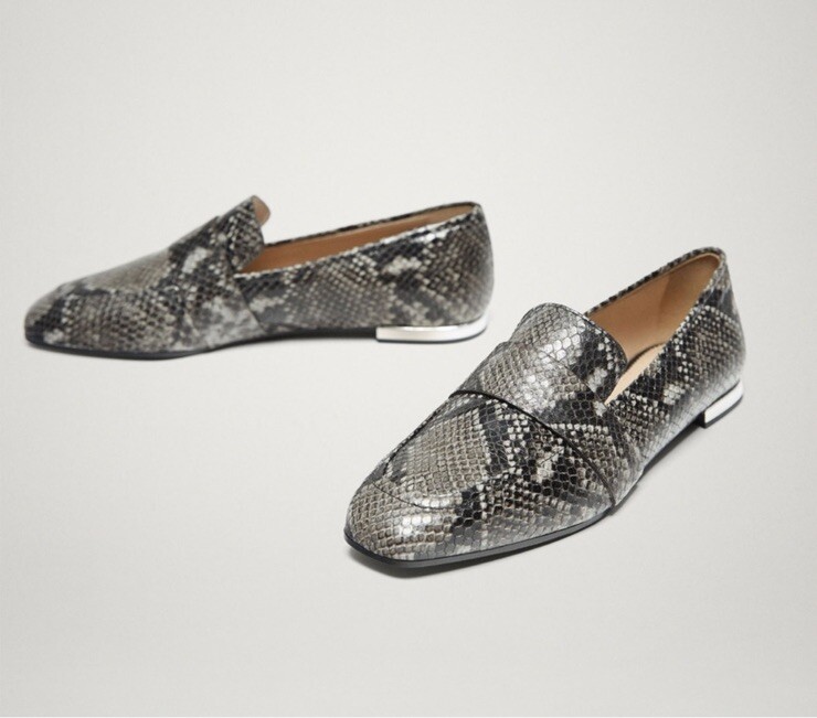 Massimo Dutti Animal Print Loafers 38