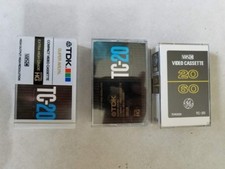 NEW TDK Super Avilyn Extra High Grade Compact Video Cassette TC-20 plus two used
