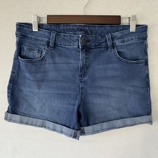 Justice Premium Blue Denim Jean Shorts Zipper Pockets -- Size 16