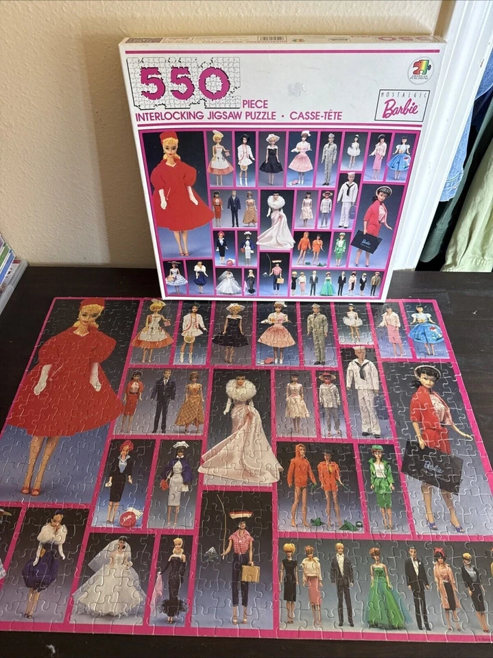 Barbie Nostalgic 1989 550 piezas rompecabezas 18”x24” - seminuevo - completo Foto 2 de 4