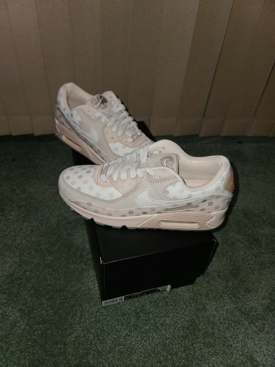 スニーカー Nike Air Max 90 White Polka Nike Air Max 90 (Shimmer Polka Dot Sand) Size 8.5m 10w | eBay