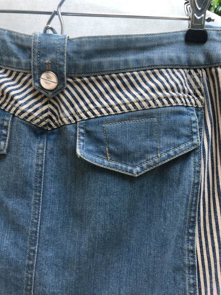 Marc by Marc Jacobs джинсовой ткани юбка размер 4 женщин в полоску повседневный женщины синий - Изображение 4 из 4