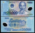 Vietnam 20000 DONG P-120 2009 H C M Polymer UNC Vietnamese Currency UNC NOTE