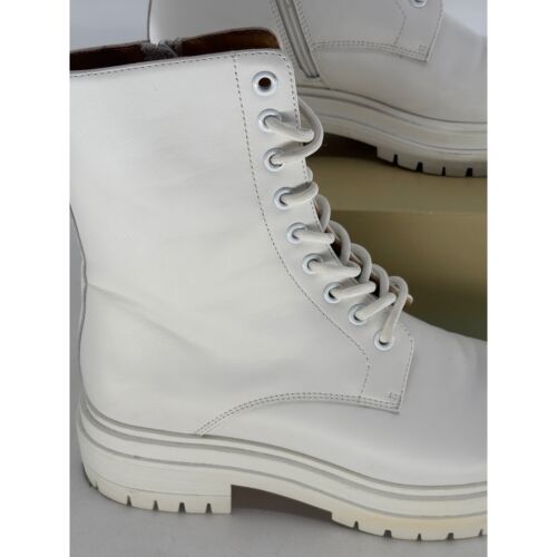 Tony Bianca Boots Wya White Women Size 8 Combat Lace Up - Picture 3 of 12