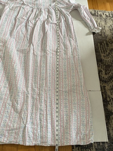 Lanz of Salzburg Pink Floral Hearts Tyrolean Flannel Night Gown Pajama Large #2 - Picture 10 of 11