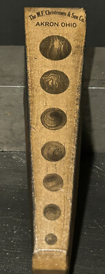 MF Christensen And Son Co Coffin Marble Taper/Traveler Marbles Box Sampler