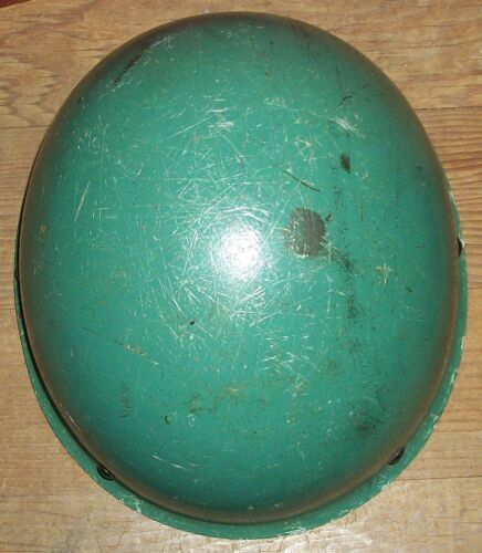 COOL VINTAGE U.S. SAFTEY SERVICE CO. KANSAS CITY MO. GREEN FIBERGLASS HARD HAT - Picture 5 of 7