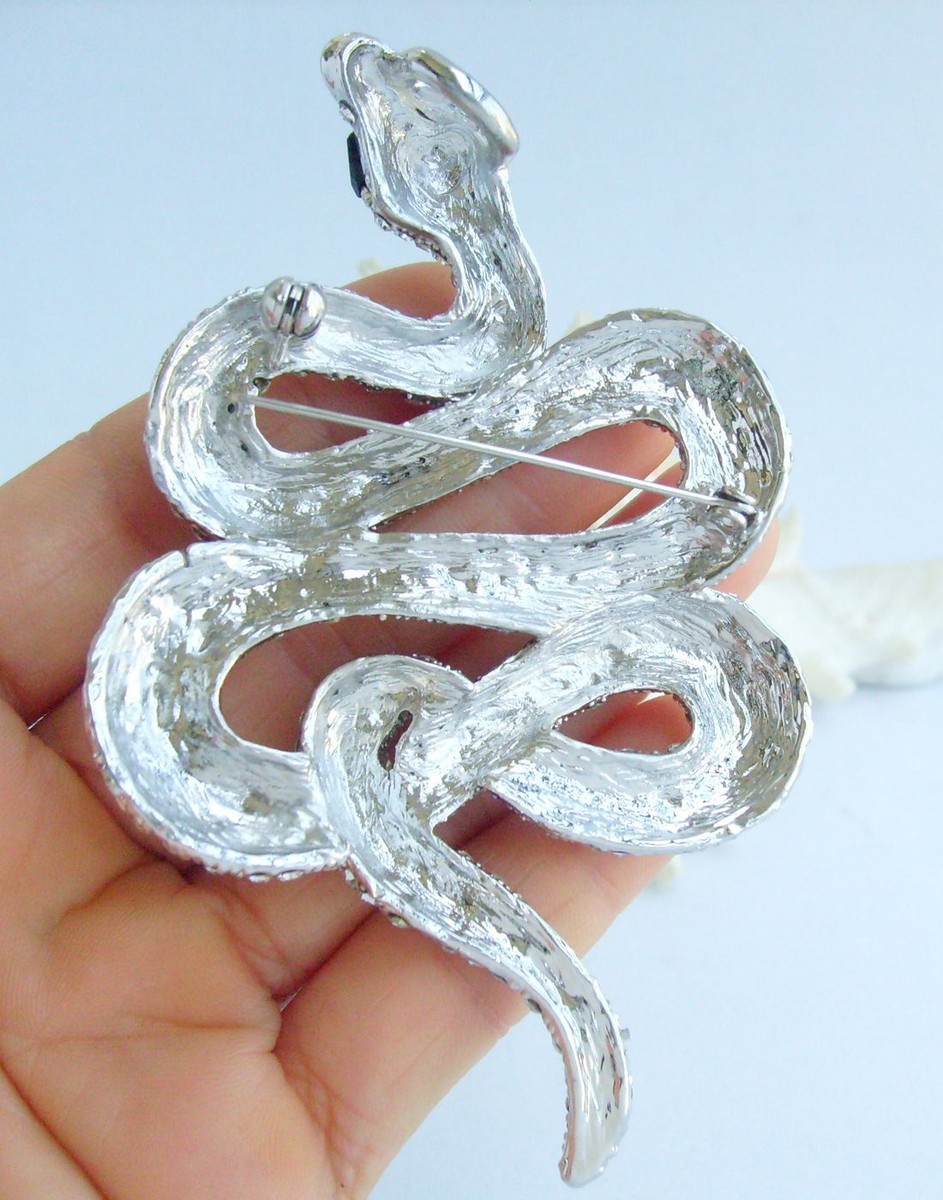 Spilla Cristallo Austriaco Spilla A Forma Di Serpente In Oro Da 3,5 Spilla Cristallo Austriaco Spilla A Forma Di Serpente In Oro Da 3,5