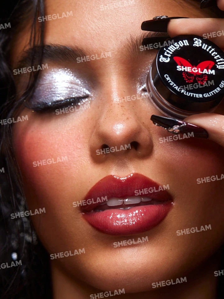 CRIMSON BUTTERFLY Sheglam Crystal Flutter Gitter Gel EYESHADOW - COCOON - Image 4 of 4