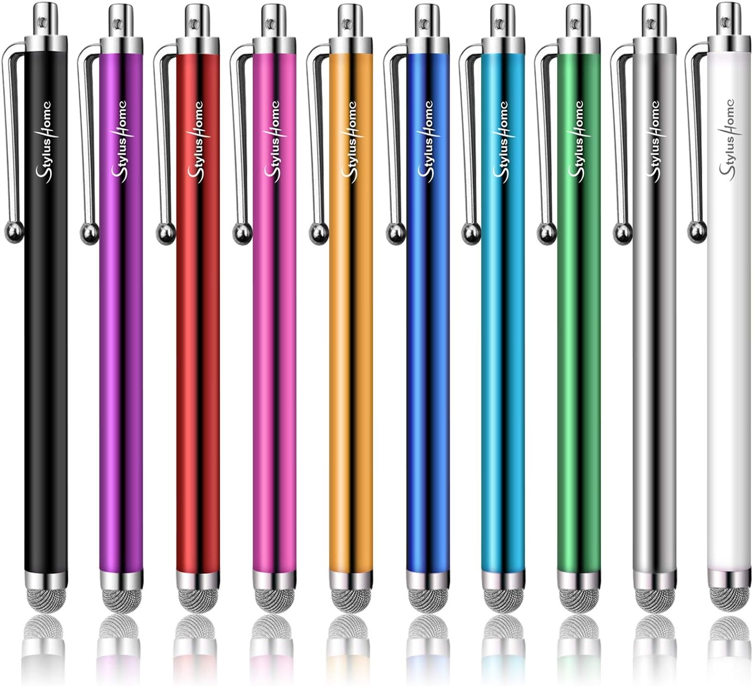 Stylus Pens for Touch Screens, 10 Pack Mesh Fiber Tip Stylus Pens for Ipad-image