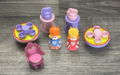 Early Learning Happy Land Princess Accessories Lot 7 Teapot Stove Queens Figure