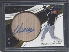 YOAN MONCADA 2017 IMMACULATE BAT BARREL WHITE SOX ON CARD AUTO #D 66/99