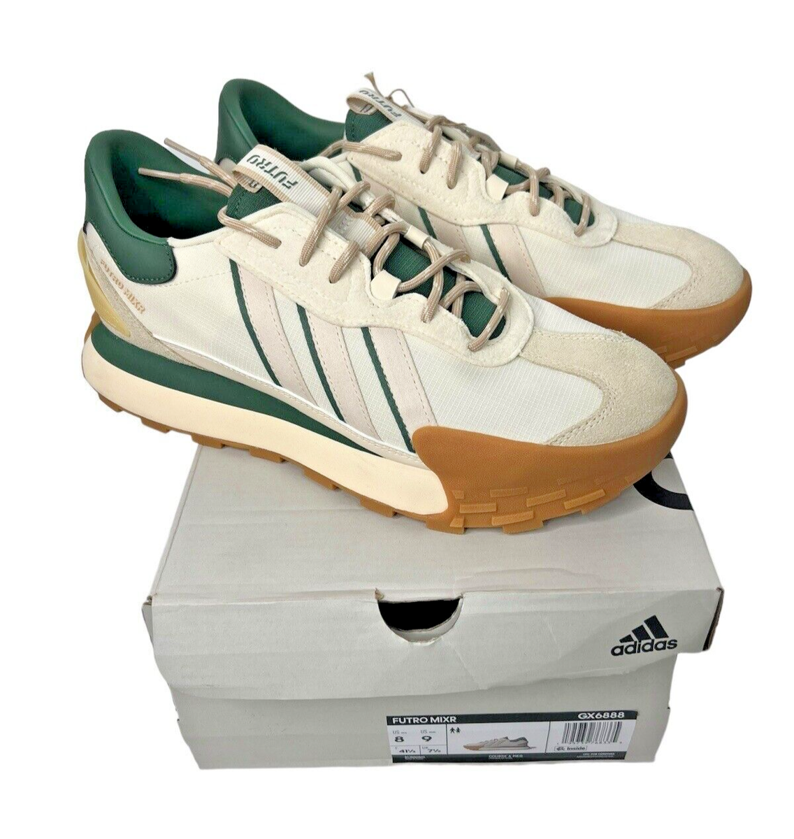 タグタップ　プロモ Adidas Futro Mixr Men's 8 Women's 9 Low Tint Cream White Green