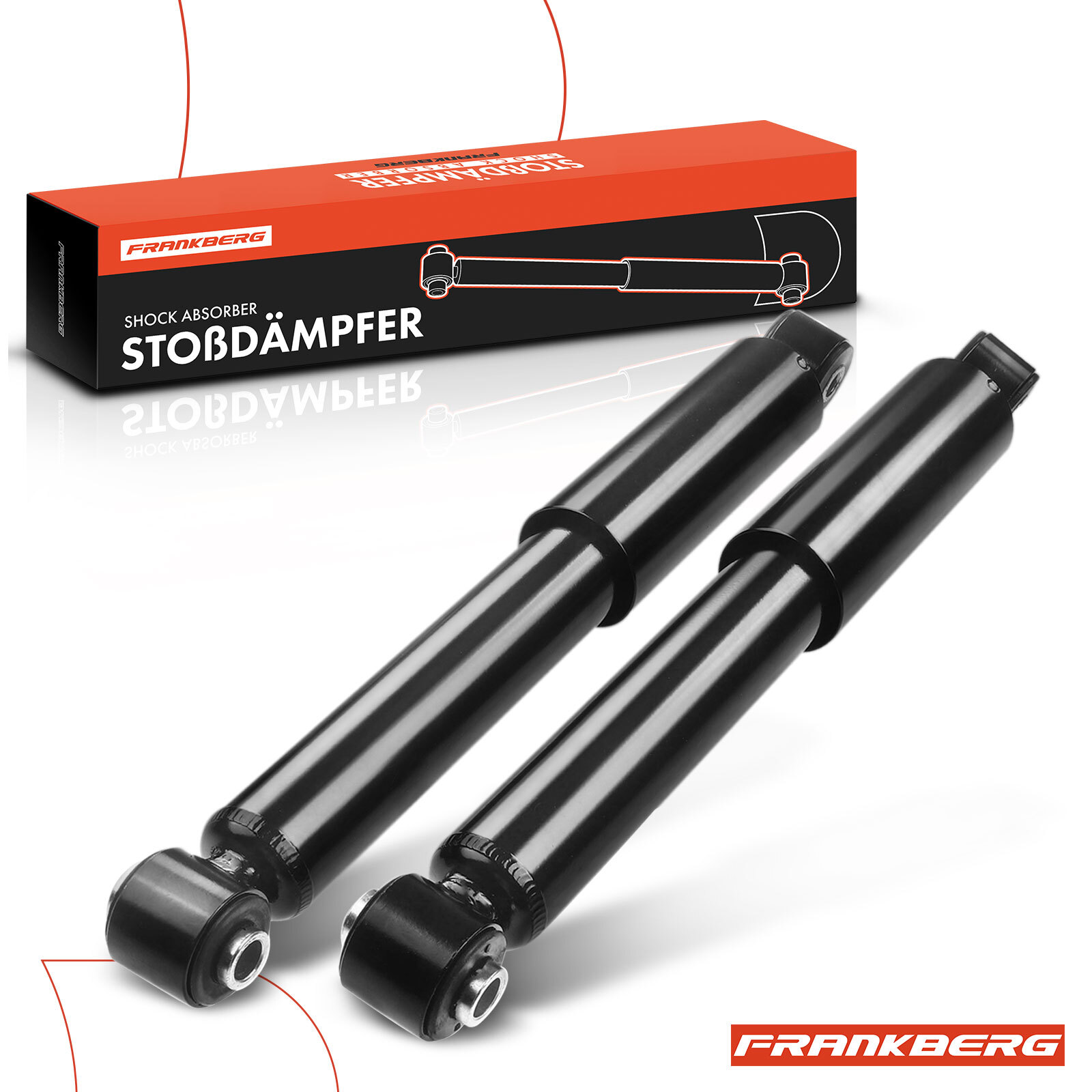 FRANKBERG 2x Shock Absorber for Ford Ka RU8 2008-2016 Fiat Panda 2006-2021 Rear