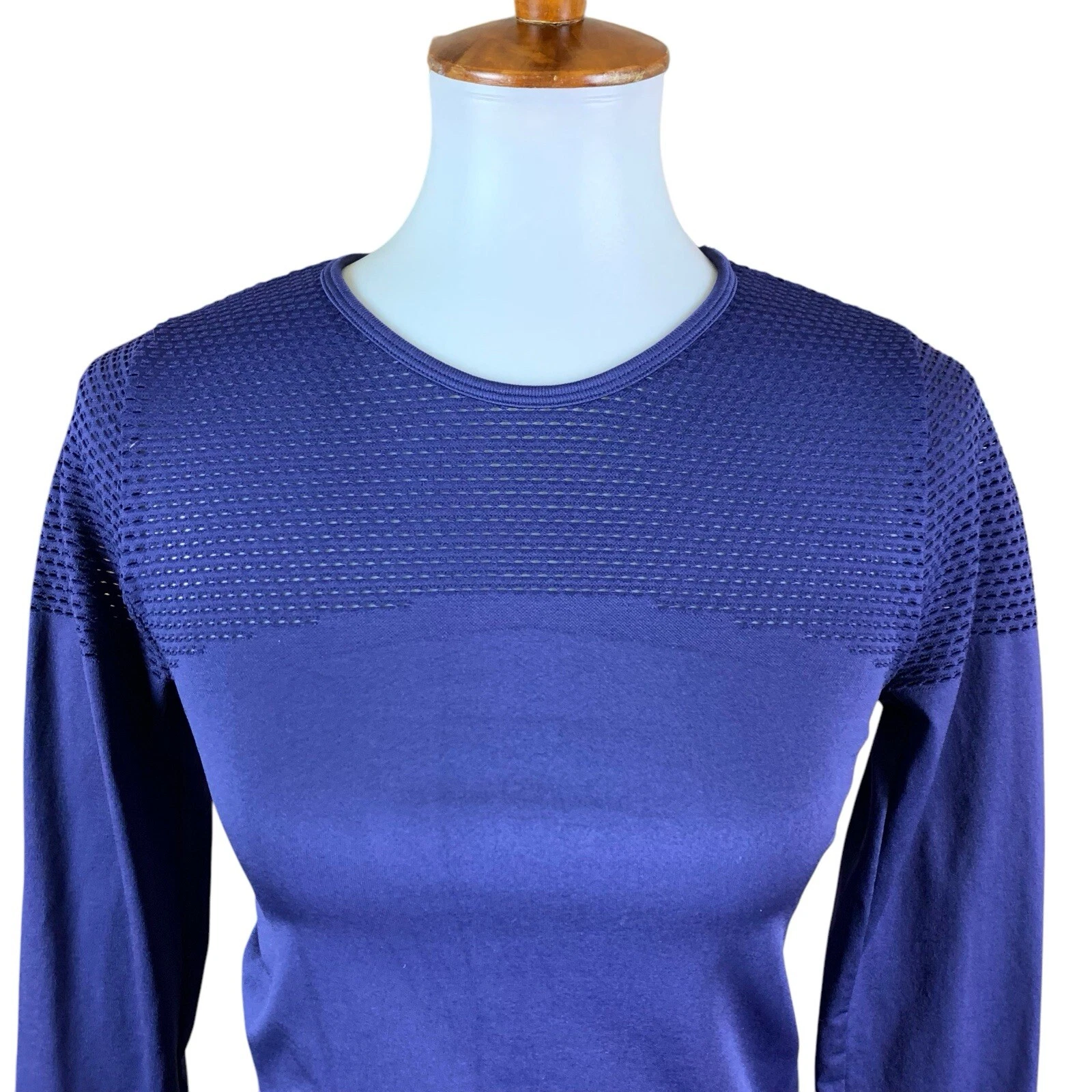 fabletics long sleeve seamless perforated performance shirt